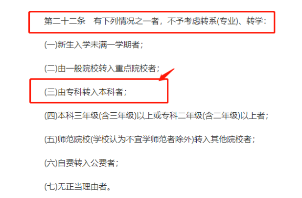 國(guó)家教育規(guī)定不得轉(zhuǎn)專業(yè)