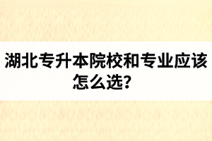 湖北專升本院校和專業(yè)應(yīng)該怎么選？公辦院校和民辦院校差別大嗎？